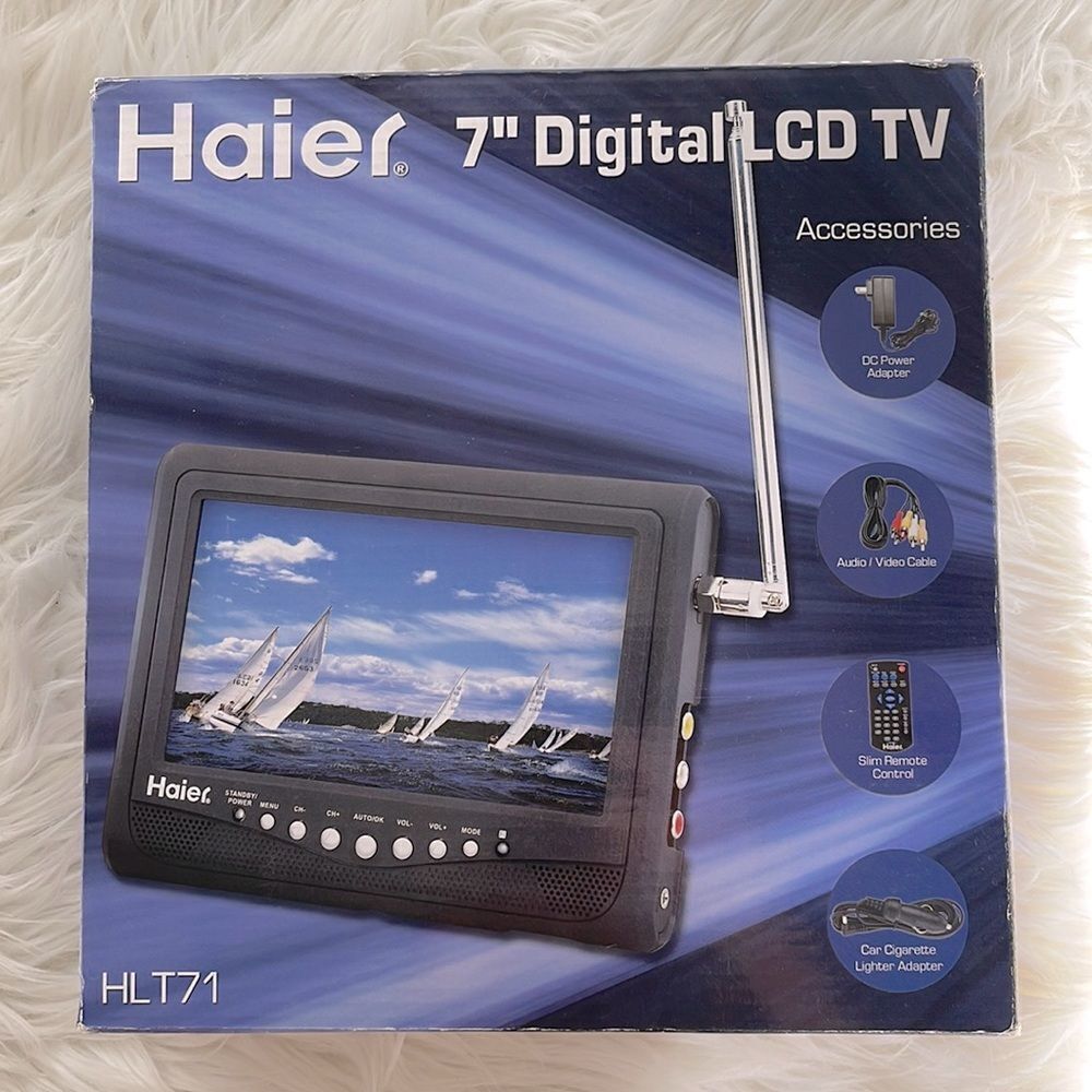 NEW IN BOX Haier HLT71 7” Portable Digital LCD TV